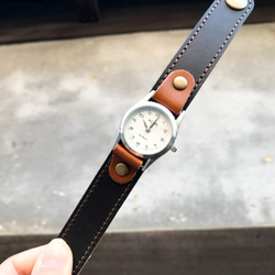 【送料無料】毎日つけていたくなる時計「ステッチラン 腕時計」受注生産（SRW-KBB-BA）Ⅱ 3枚目の画像