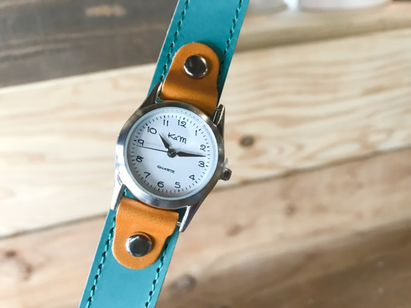【送料無料】毎日つけていたくなる時計「ステッチラン 腕時計」受注生産（SRW-THC-GS）Ⅱ 1枚目の画像