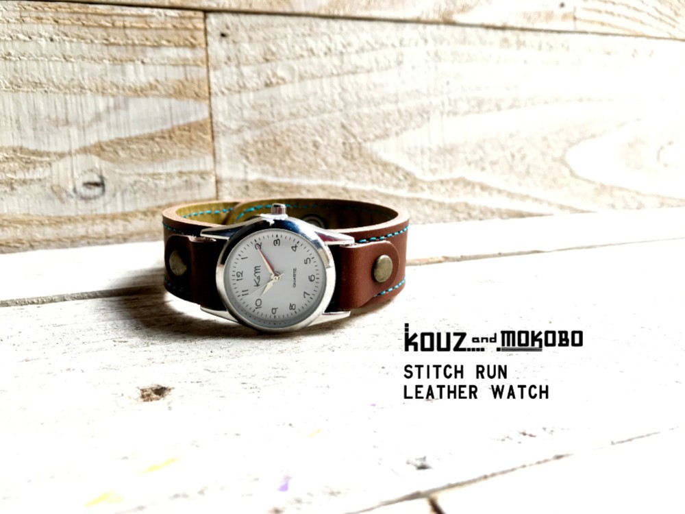 【送料無料】毎日つけていたくなる時計「ステッチラン 腕時計」受注生産（SRW-BOB-TA）