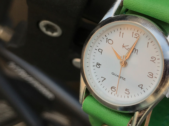 【送料無料】毎日つけていたくなる時計「ステッチラン 腕時計」受注生産（SRW-GGG-GA）Ⅱ 1枚目の画像
