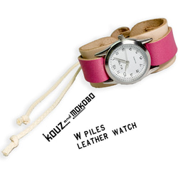 ▲ WPILES 女士♡春色Nume x Pink清爽休閒“W Piles Watch”手鐲表（WPW-WPP-W） 第1張的照片