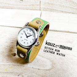 您想要每天佩戴的免費送貨訂製的“ Stitch Run手錶”（SRW-GOO-YS） 第1張的照片