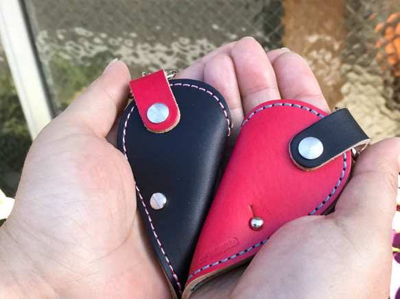 [免運費] 可成對持有的兩顆心“Ainity Hearts Slim Key Case” 定做 (INK-KR-P * INK- 第1張的照片