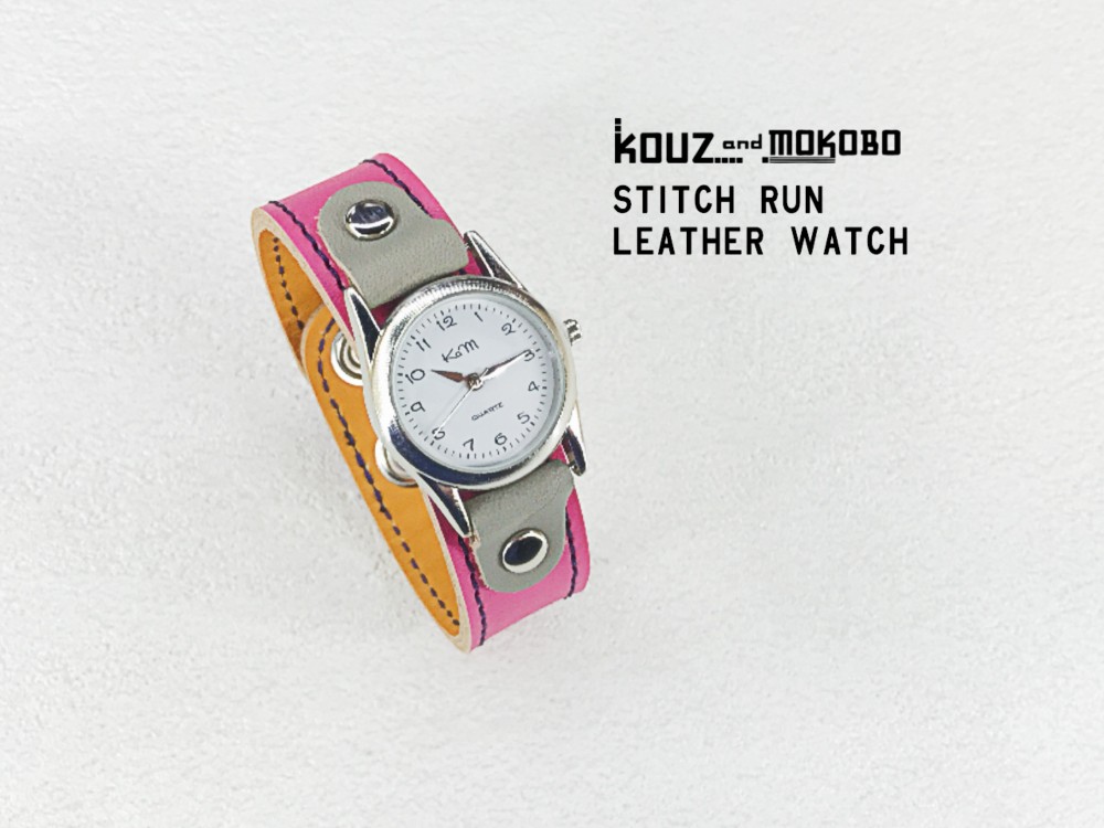 【送料無料】毎日つけていたくなる時計「ステッチラン 腕時計」受注生産（SRW-PCH-NS）