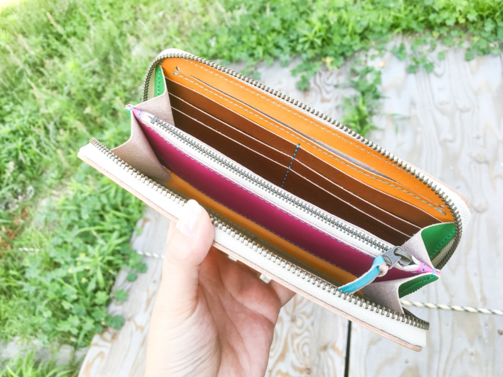 【送料無料】色を楽しむ使えるお財布！「ラウンドジップ 長財布」スマホもＯＫ！受注生産（RZW-CCBO-PGT-T)Ⅱ
