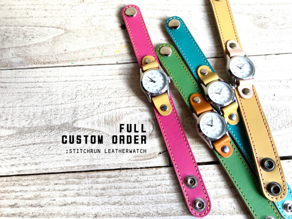 ▲STITCH 眩しい太陽のもとで映えるカラーカスタム「ステッチラン 腕時計」男女兼用（SRW-CUSTOM）2