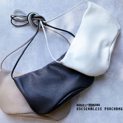 ▲ONE義大利皮革：可容納長錢包的Sacoche“One Seamless Pouch Bag” 畢業/入學典禮（BM19000 第4張的照片