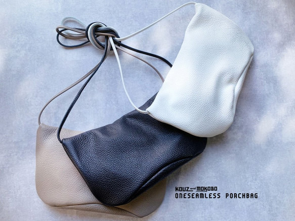 ▲ONE義大利皮革：可容納長錢包的Sacoche“One Seamless Pouch Bag” 畢業/入學典禮（BM19000 第4張的照片