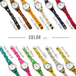 ▲EDGE 女性らしさを残すカジュアルキャメル「エッジニット 腕時計」編み込みメッシュ(AW190007) 5枚目の画像