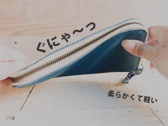 ▲ CLAY 亮海色 綠松石藍“Clay zip wallet” 收納方便（CZW-TWT-T） 第8張的照片