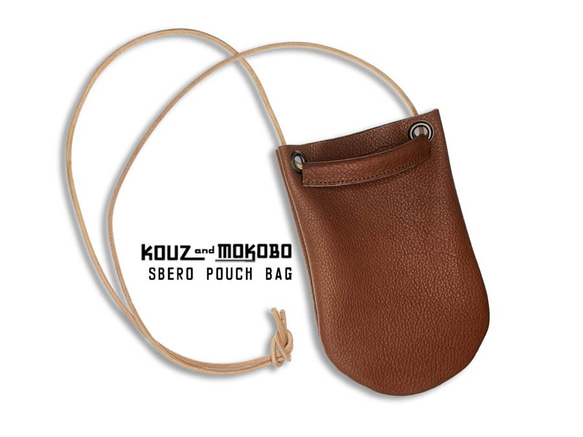 ▲SBERO Crunch巧克力棕色智能手機迷你Sakosh“Esbello Pouch Bag”最低2WAY（SBP） 第1張的照片