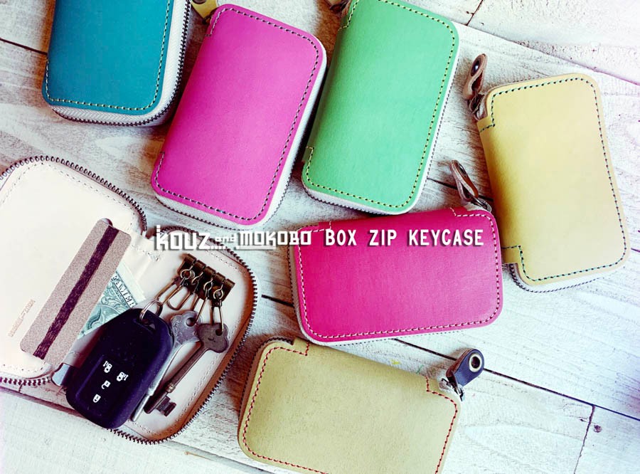 ▲BOX 大人カジュアルに持ち歩く「ボックスジップ キーケース」フルジップコンパクト（BZK-CUSTOM）