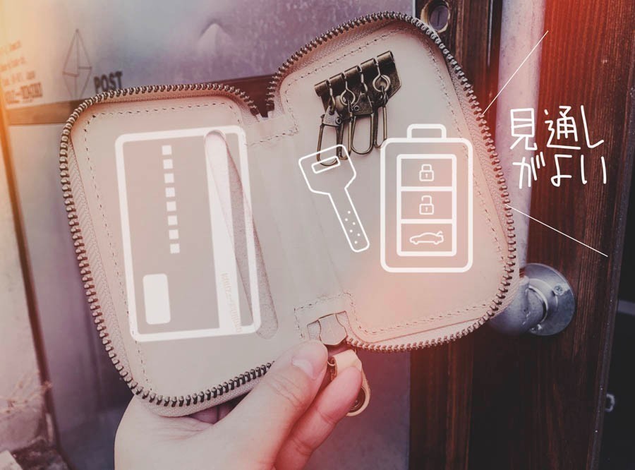 ▲BOX ドキドキときめきキャンディーPOP「ボックスジップ キーケース」大容量◎（BZK-PTY-G）