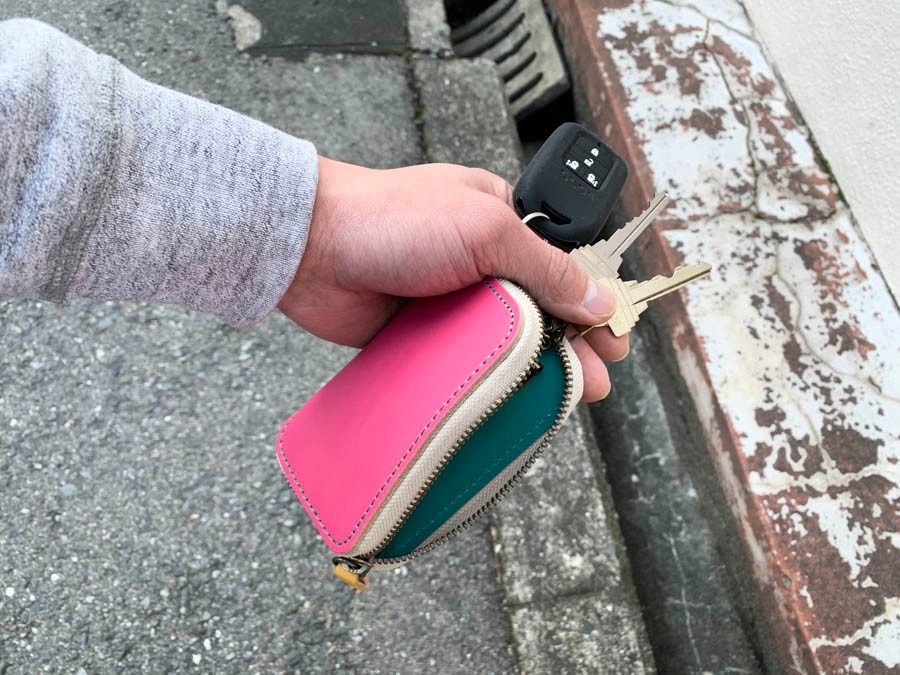 ▲BOX ドキドキときめきキャンディーPOP「ボックスジップ キーケース」大容量◎（BZK-PTY-G）