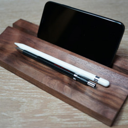 【送料無料】スマートフォン、タブレットスタンド　木製 ブラックウォールナット 5枚目の画像