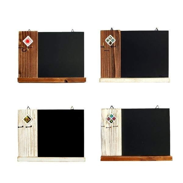 【ハンドメイド工作キット】木工ミニこくばん・黒板消し付　配色C 10枚目の画像