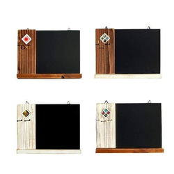 【ハンドメイド工作キット】木工ミニこくばん・黒板消し付　配色D 10枚目の画像