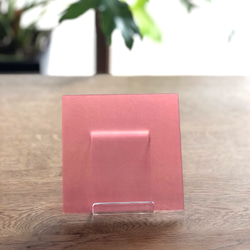 手作りのDIY・建築素材　半透明プラスチック板　FRP  10cm 茜色（半透明赤）　カット済 2枚目の画像