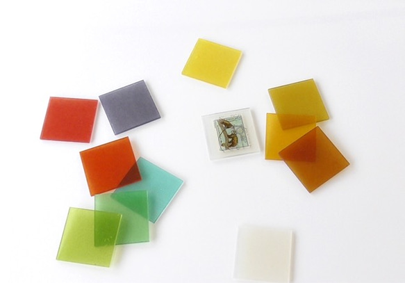 手作りの建築素材　半透明プラスチック板　FRP  10cm 空色（半透明青緑）カット済 8枚目の画像