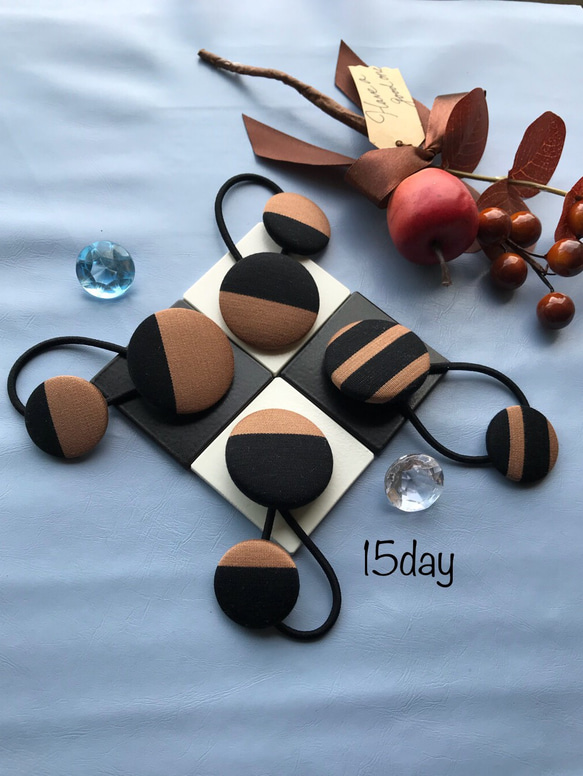 ツートンくるみボタンヘアゴム その他素材 15day 通販 7881100｜Creema