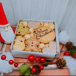 クリスマスクッキー缶 大 【完売】 5枚目の画像