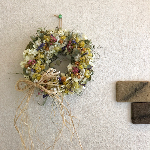 穏やか優しいナチュラルリース リース Hana 通販｜Creema(クリーマ  