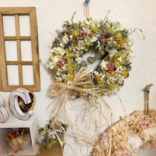 穏やか優しいナチュラルリース リース Hana 通販｜Creema(クリーマ  