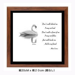 白鳥のポスター/ Solo Reflection (真四角サイズ) 1枚目の画像