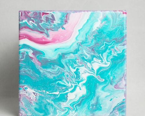 フルイドアート　アートパネル　(サイズ33cm×33cm) 抽象画 フルイドアート アートパネル 【No.3】 絵画 Laulea_art