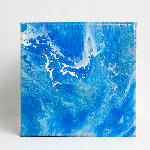 マーブルアートパネル(マーブルブルー18x18cm) 絵画 MK-Art 通販