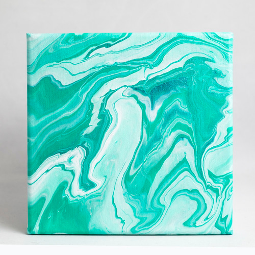マーブルアートパネル(メタルグリーン18x18cm) 絵画 MK-Art 通販