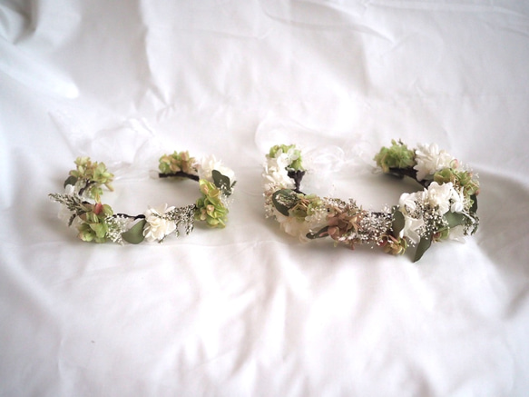【再販】Green naturalな花冠（シンプル）ウエディング　前撮り　フォト 6枚目の画像