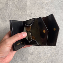 コインケース取り外し式 お札が折れないコンパクト財布 ブラック 3枚目の画像
