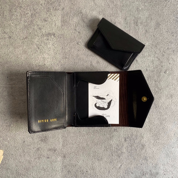 コインケース取り外し式 お札が折れないコンパクト財布 ブラック 7枚目の画像