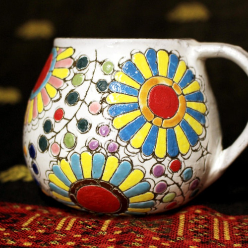 カラフル 楽園 陶器カップ 作品番号049 マグカップ 川原将太 通販