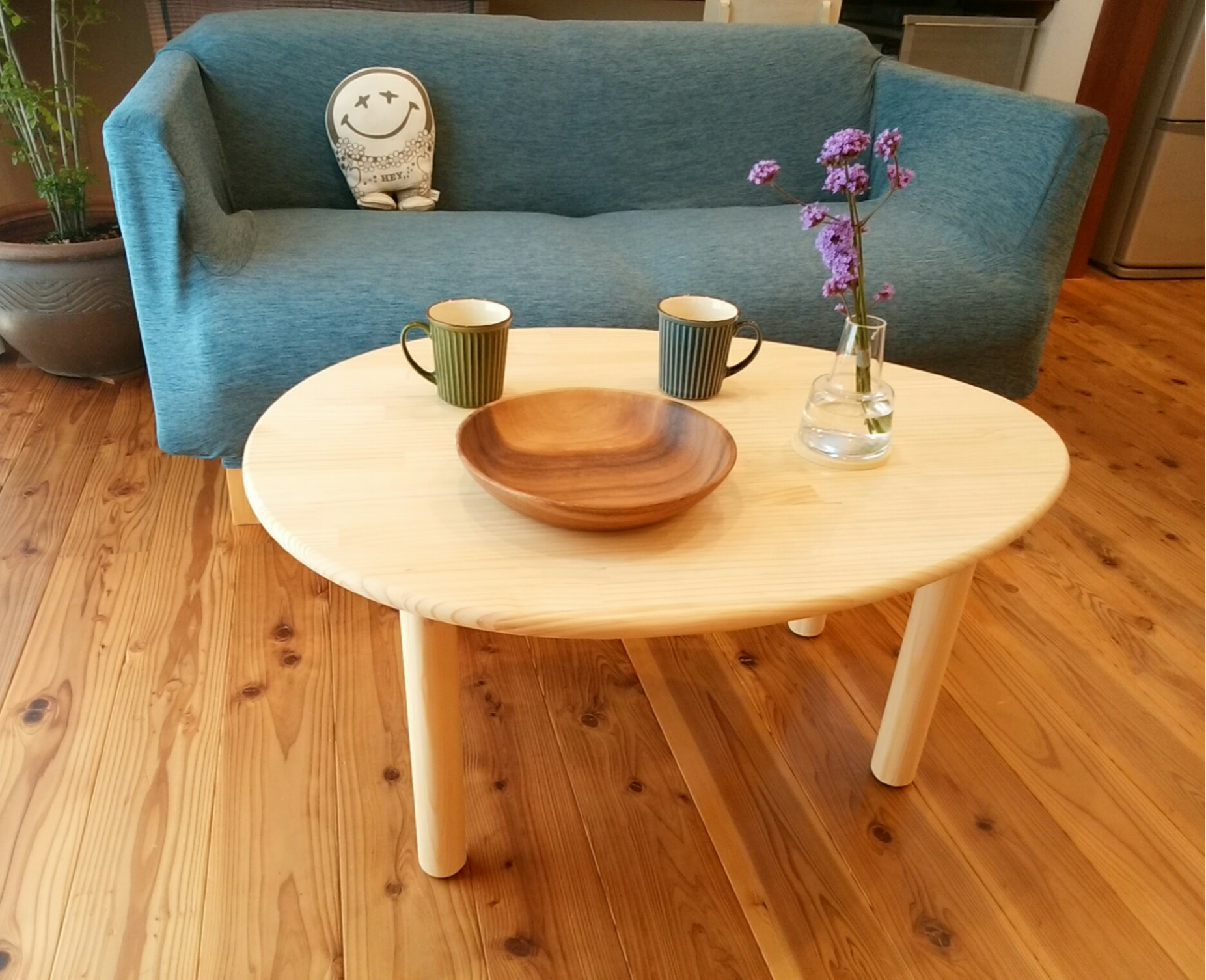 たまごテーブル　折りたたみ式　ローテブル 　ちゃぶ台　テーブル　センターテーブル　カフェテーブル ソファーテーブル