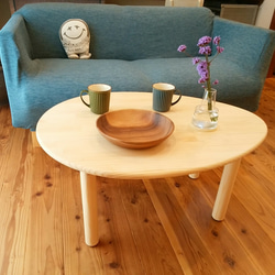 たまごテーブル 折りたたみ式 ローテブル ちゃぶ台 テーブル センター