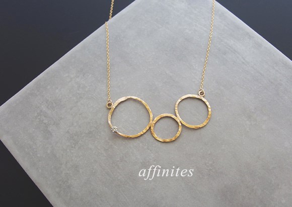 ネックレス14kgf【Extend】／ゴールド　ジルコニア