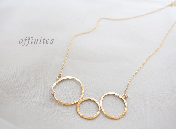 ネックレス14kgf【Extend】／ゴールド　ジルコニア