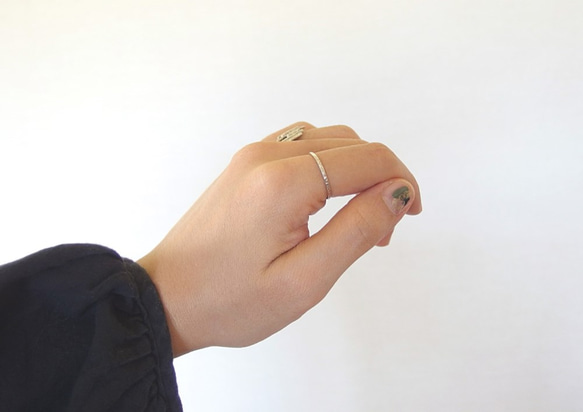 シルバーリング【simple ring】／華奢　シンプル 3枚目の画像