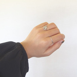 シルバーリング【simple ring】／華奢　シンプル 4枚目の画像