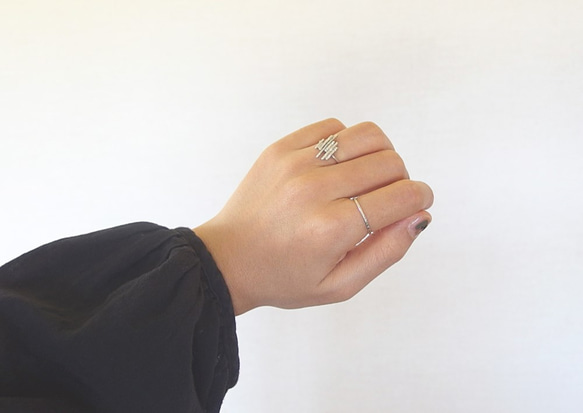 シルバーリング【simple ring】／華奢　シンプル 4枚目の画像