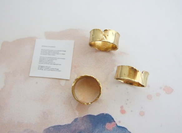 戒指 黃銅 [hizumi]/金色 寬 第1張的照片