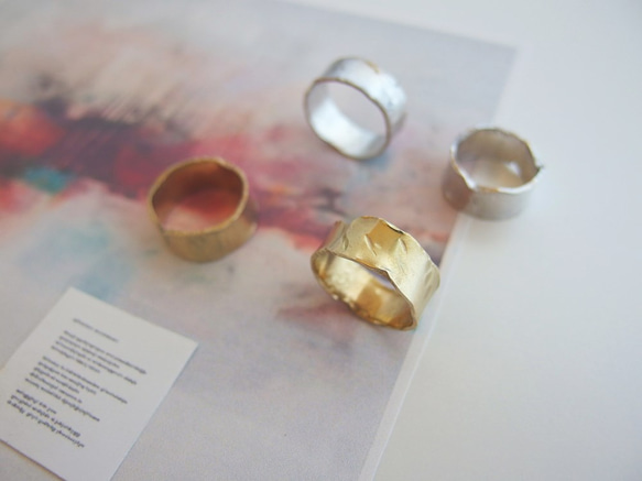 戒指 黃銅 [hizumi]/金色 寬 第3張的照片