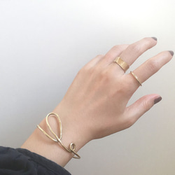 戒指 黃銅 [hizumi]/金色 寬 第4張的照片