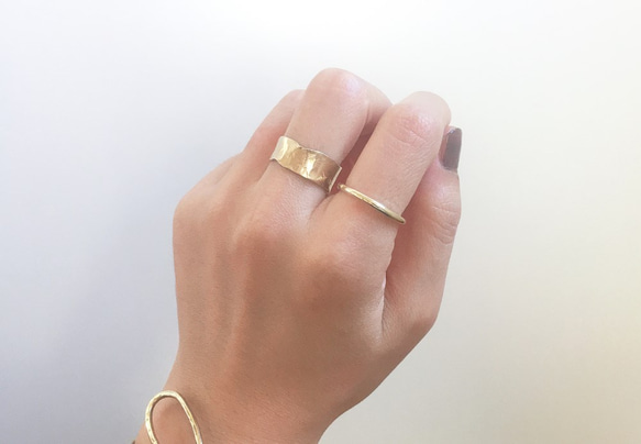 戒指 黃銅 [hizumi]/金色 寬 第5張的照片