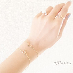 【Motif bracelet】14kgf／ゴールド　ブレスレット 4枚目の画像