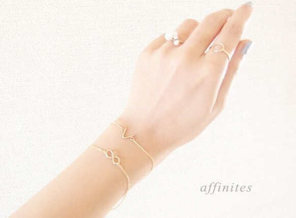 【Motif bracelet】14kgf／ゴールド　ブレスレット 4枚目の画像