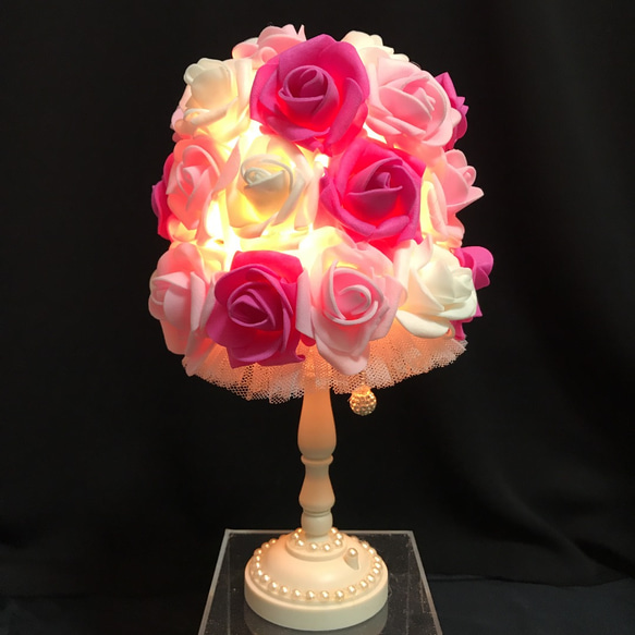 薔薇 バラ ローズ フェイクスイッチ ローズライト 間接照明 ランプ ライト 1枚目の画像