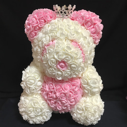 たってぃー様薔薇　ローズ　テディベア　クマ　ティファニーブルー　ランプ　ライト 2点セット♡ ローズテディベア 薔薇 ブーケ ティファニーブルー